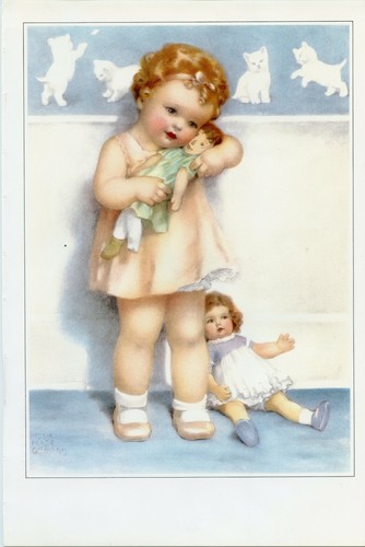 Josie Bookplate Art Print Painted by Bessie Pease Gutmann – Wall Art 2