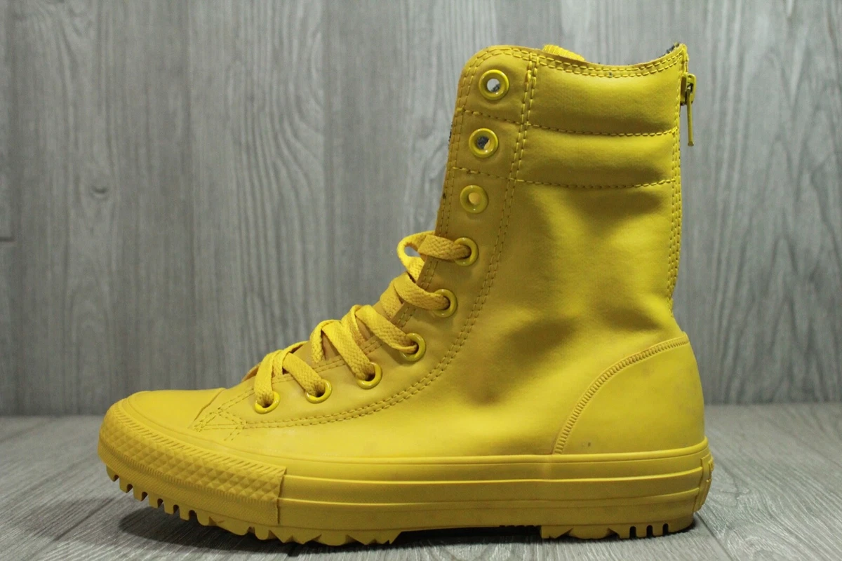 trend parade ufravigelige 66 Rare New Womens Converse Yellow All Star Hi Rise Rubber rain shoes SZ 6  - 7.5 | eBay