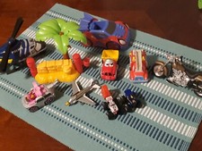 Lot Of Ten Mixed Toy Lot Cars Motorcycle Helicopter Plane Microcars Cars