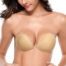 Adhesive Bra Reusable Strapless Self Silicone Push-up Invisible Sticky Size A