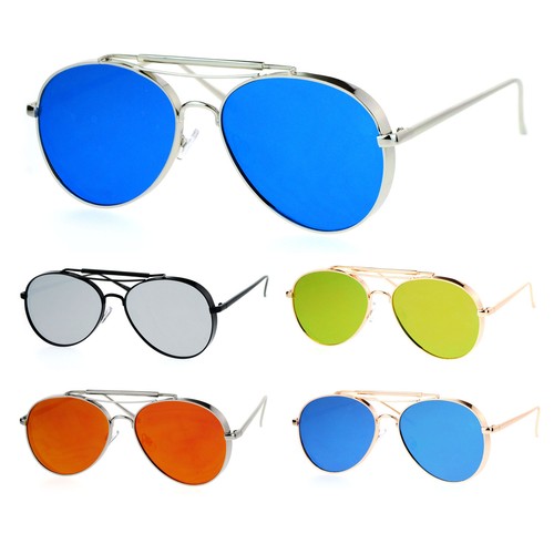 SA106 Retro Color Mirror Flat Lens Vintage Style Sunglasses - 第 1/13 張圖片