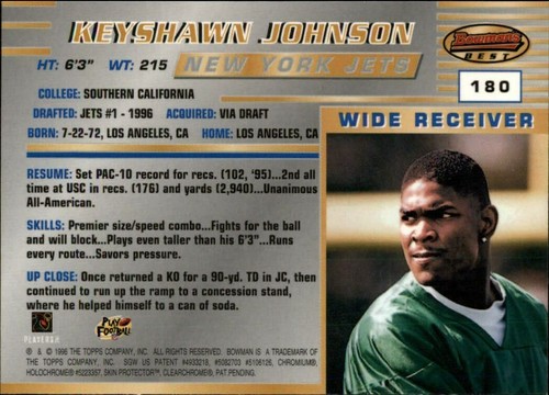 1996 Bowman's Best Football  *COMPLETE YOUR SET*  Pick From List - Picture 356 of 356