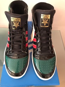green patent leather adidas