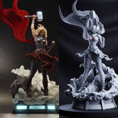 Lady Thor Jane Foster 3D Printing Unpainted Figure Model GK Blank Kit New Stock