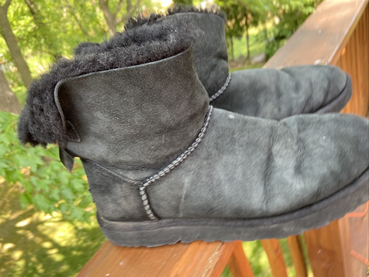 UGG 1005062 Mini Bailey Bow Boots Black Women's Size 10 | eBay UGG 1005062 Mini Bailey Bow Boots Black Women's Size 10 | eBay