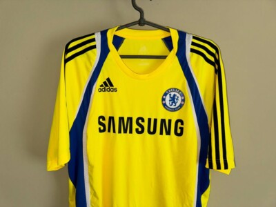2010年 Adidas CHELSEA ユニフォーム US-M 黒 オレンジ Adidas Chelsea Football Club Samsung Black Orange soccer