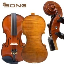 Stradivari SONG Brand 4/4 Violin, Flames one piece back, Mellow wider sound