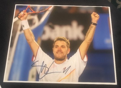 STANISLAS WAWRINKA SIGNED 8X10 PHOTO TENNIS CHAMP D W/COA+PROOF RARE WOW