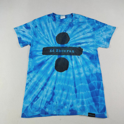 Colortone T Shirt Mens Size S Blue Ed Sheeran Divide Official Tour Tee Tie Dye