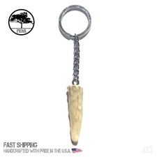Deer Antler Tip Keychain New 1pc