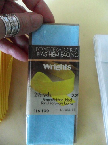 Lot of 5 Vintage Wrights & More BIAS Hem Facing Tape, Remnants, Different Colors - Picture 5 of 8