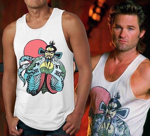 Fu Manchu Tanktop Big Trouble in Little China Jack Burton kostium na Halloween - Zdjęcie 1 z 3