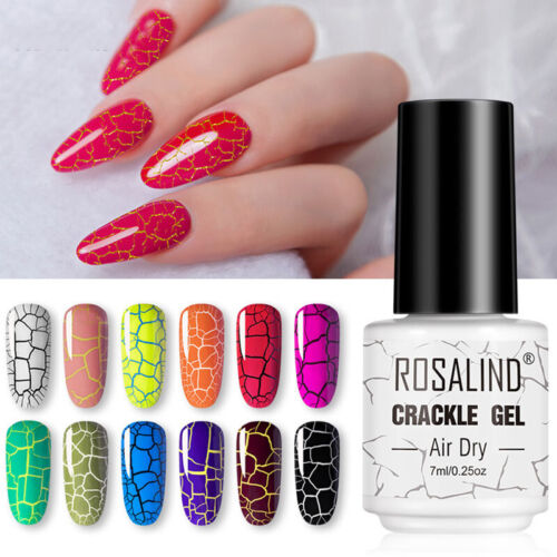 Nail Polish Nail Varnish Crackle Gel Air Dry Crackle UV Nail Gel Base Top Coat - Picture 1 of 37