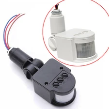 2X 180° 85-265V Motion Sensor PIR Detector Auto Infrared LED Wall Light Switch