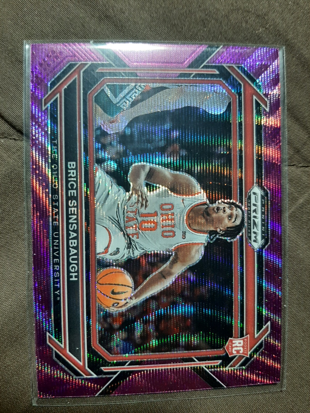 2023 Prizm Draft Picks Brice Sensabaugh Purple Wave Rookie RC