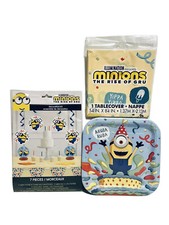 Minions Birthday kit - 8 plates, table cloth,...