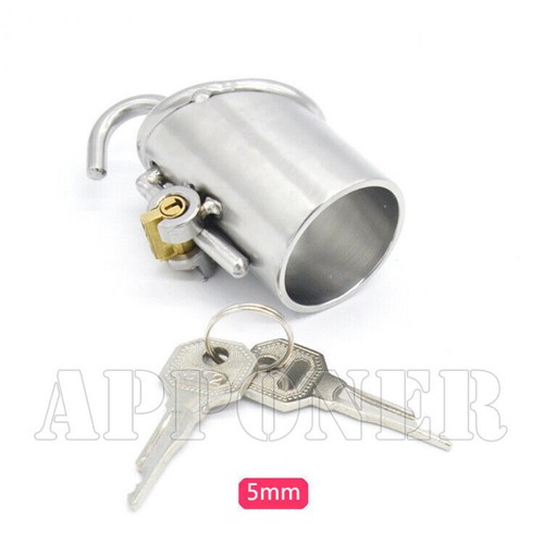 NEW Stainless Steel Chastity Puncture Cage Rings Tube Jacket Restraint Device - Picture 19 of 29