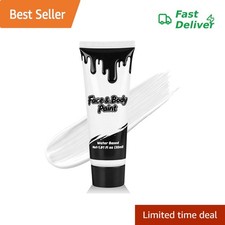 White Face Paint, Clown Makeup Body Paint  Ultra White, Highly Pigmented, Lo...