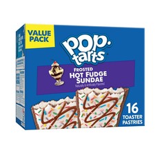 Pop-Tarts Frosted Hot Fudge Sundae Toaster Pastries, Breakfast Foods 27 oz 16 Ct