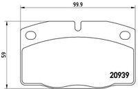 Bremsbelagsatz, Scheibenbremse P 59 005 Brembo FüR Opel Lotus