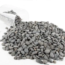 Black Rock, 3lb River Rocks Pebbles for Plants Succulents, Decorative Outdoor...