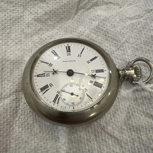 Vtg American Waltham Watch Co Pocket Watch Vintage. Runs Great