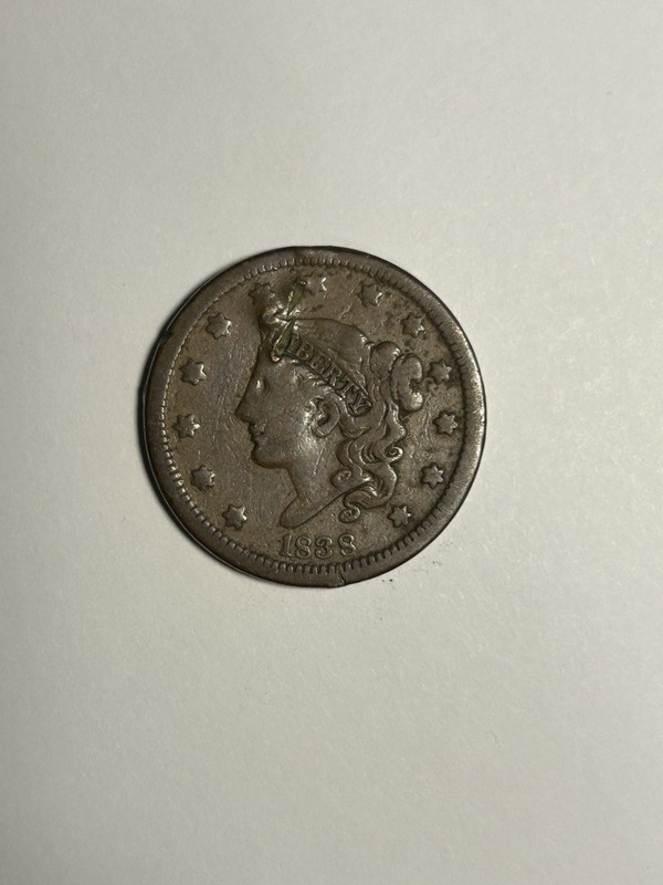 1838 Matron Head Large Cent 1C US Coin