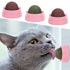 3 Pack Catnip Balls, Catnip Ball for Cats Wall, Edible Kitty Toys for Cats Li...