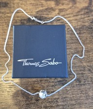 Thomas Sabo Silver 925 Charm necklace White bead charm