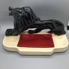 Vintage Unmarked McCoy Pottery Lion Dresser Caddy Jewelry Tray Trinket