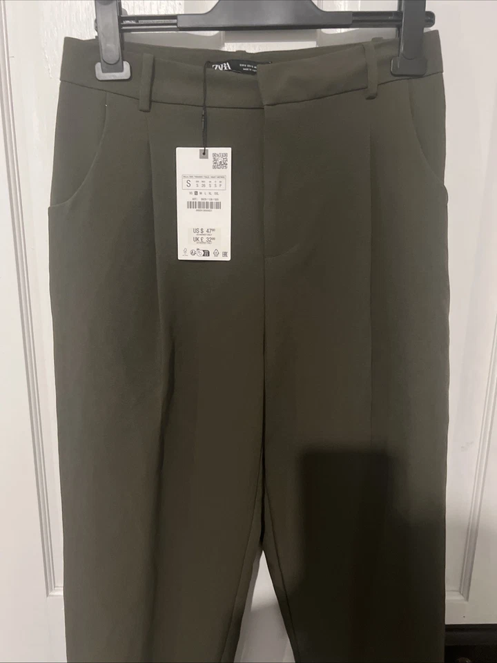 Zara Women's Khaki Trousers Size Small - Image 2 of 4