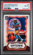 2025 Panini Donruss Optic - Uptowns Omarion Hampton #16 (RC) PSA 8
