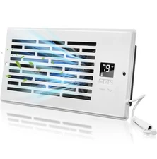 Smart Quiet Register Fan with Intelligent Thermostat Control, Fits 4'' x 10''...
