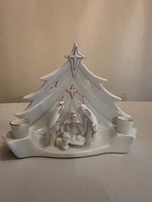 DARICE Ceramic Nativity  CANDLE Holder Christmas NWOT