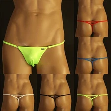 High Elasticity Men's Pouch Thongs Gstring Lingerie Low rise Shorts Underwear