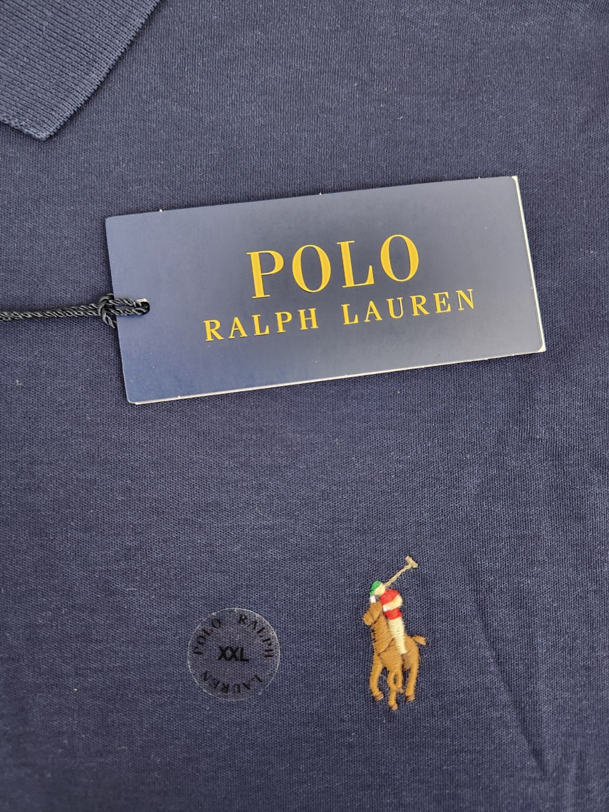 Polo Ralph Lauren Classic Fit Soft Touch Navy Polo Shirt Men's Size 2XL New thumbnail 4