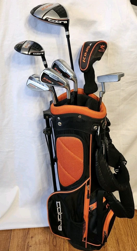 RH Cobra King Junior JR Golf Set 7 Club Driver 3W 5H 7-9-SW Topflite Putter  - Image 2 of 4