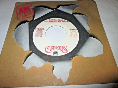 THE CARPENTERS SANTA CLAUS IS COMING TO TOWN 45 7" NM A&M PROMO VINYL CHRISTMAS - Image 1 of 2