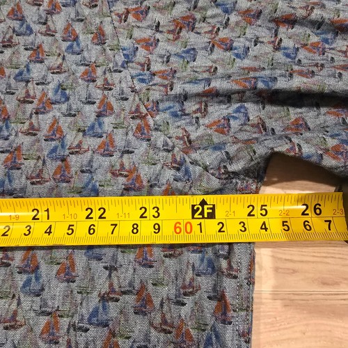 Bugatchi Mens Classic Fit Cotton Long Sleeve Sailboat Print Flip Cuff Size XXL. - Picture 10 of 11