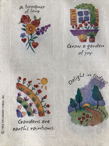 Adesivi Hallmark vintage con tema floreale e sentimenti goditi relax delizia oggi! - Foto 5 di 8