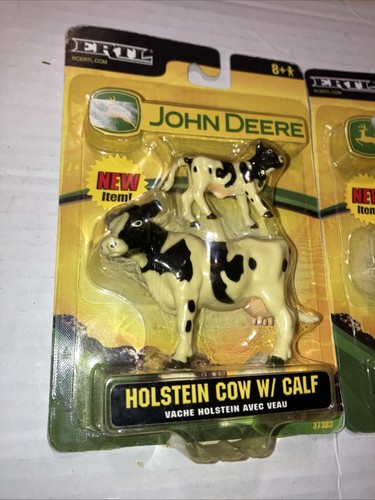 2 Ertl 2006 John Deere Holstein And Jersey Cow With Calf Sealed 3” - Picture 2 of 6