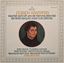 Bach – Cantate BWV 140 & BWV 80 / Karl Richter, Fischer-Dieskau - LP