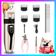 Professional PET CLIPPERS Dog Grooming Kit Heavy Duty Trimmer Thick Hair US NEW 
