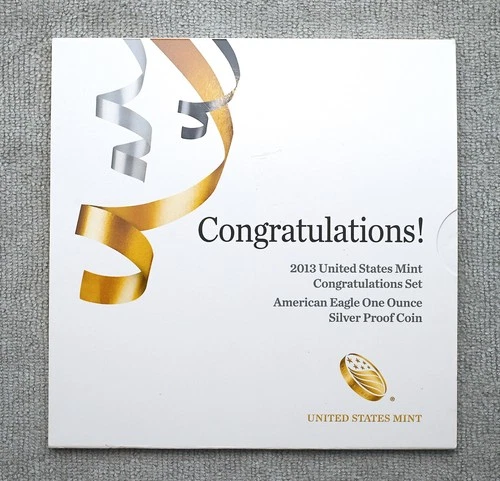 2013-W  1-oz Proof American Silver Eagle Congratulations Set w/ Box, OGP