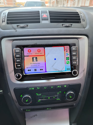 Wireless CarPlay Android Auto 7'' Radio GPS Head Unit for Skoda Octavia 2006 2012