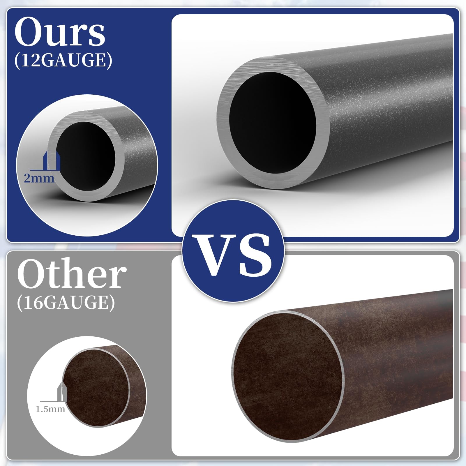 25 FT 12 Gauge Heavy Duty Flag Pole - Extra Thick Aluminum Flagpole kit with .