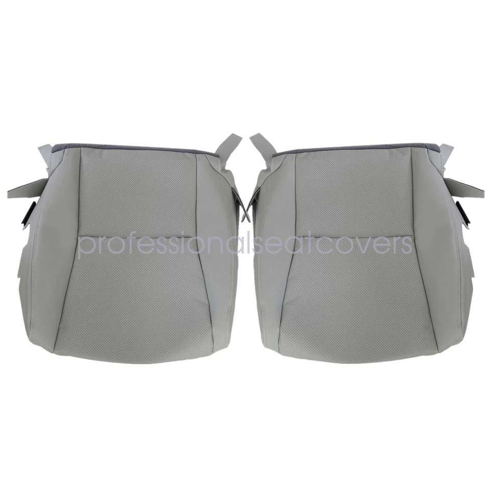 Front Bottom & Top Replacement Seat Cover Fits 2010-15 Lexus RX350 RX450h Gray - Image 4 of 4