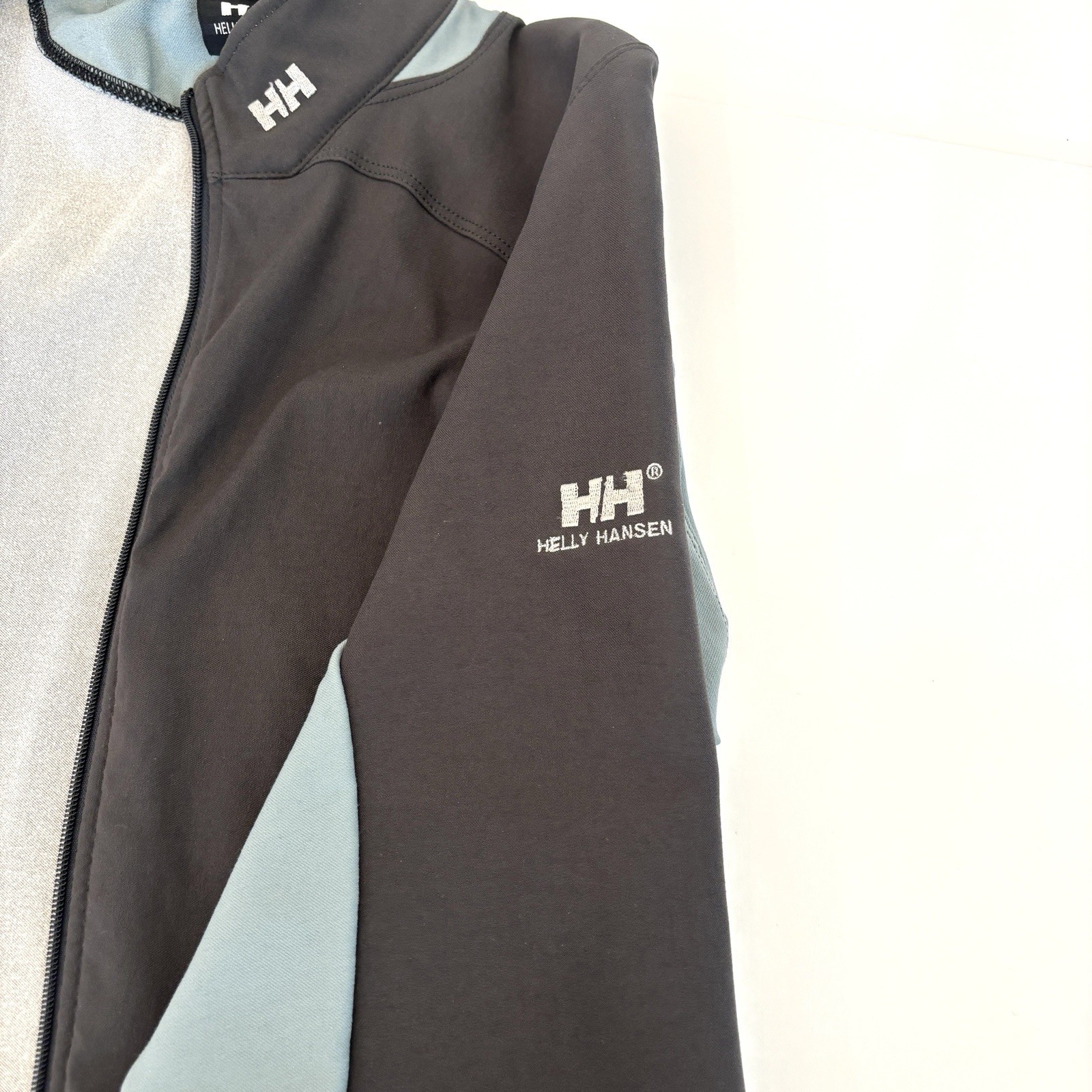 Helly Hansen soft shell full zip jacket gray blue… - image 5