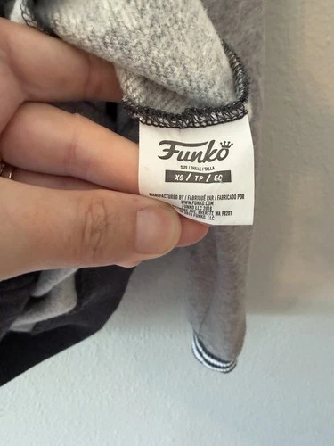 Freddy Funko Mens Letterman Jacket XS HQ Headquarters Gray Varsity Snap Coat image 6