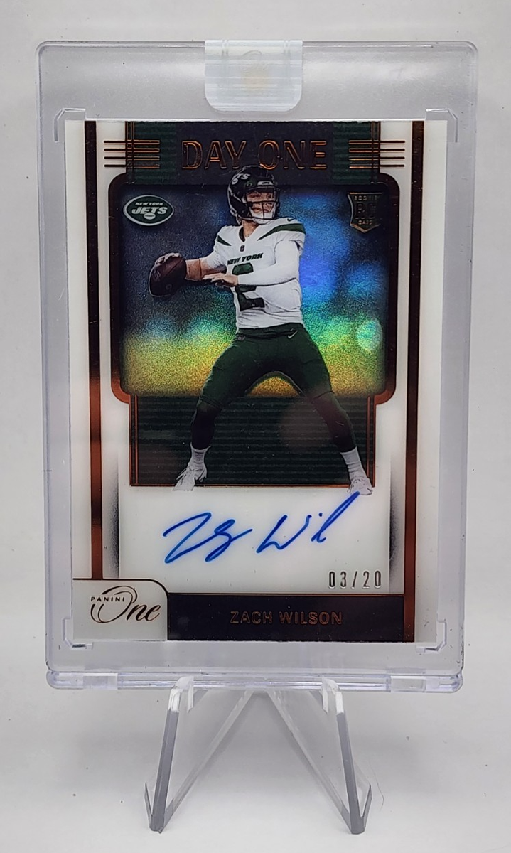 2021 Panini One Day One Zach Wilson Rookie Auto #3/20 Jets Panini